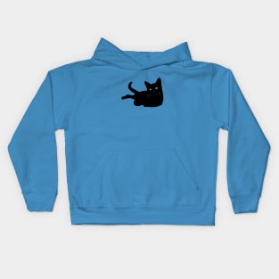 Mysterious Black Cat - Unique Graphic Design Kids Hoodie